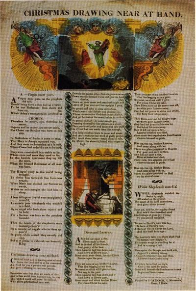 Broadside early 19th C with words of While Shepherds ...